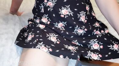 XxX Floral dress student gave me her pussy to lick and then ElCapitan pumped her XxX