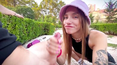 Skilled Blowjob from Spirite Moon in Public Park Make Him Cum in 2 min - Bunny Rabbits