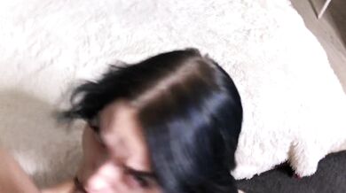 POV CREAMPIE. A Slut Girlfriend Can't Resist Sucking My Dick.