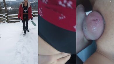 Met with a fan and let him cum on my pussy in public
