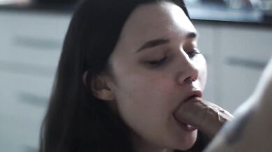 Sweet strawberry cream! Slobbery blowjob