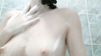 I AM SO WET Masturbating in the shower imagining our rough sex