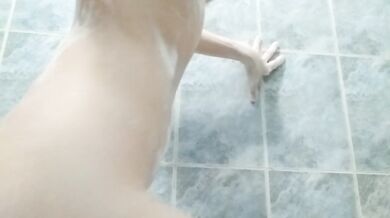 I AM SO WET Masturbating in the shower imagining our rough sex