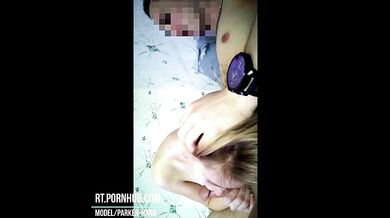 Young blonde sucks cock. Home amateur video. Cum in mouth. 18 years old. Parker Hard