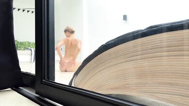 Hot sex with beautiful stepsister. Peeping and cum on her face
