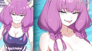 Aura from Sousou no Frieren swim blow job hentai by eggxanime