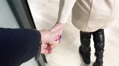 The boss fucked a lustful secretary in the toilet