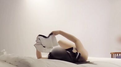Excited by his erotic sailor suit cosplay student, the around 60th old man cum twice in a row.