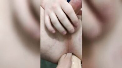 Husband cum anally on my huge strapon femdom strapon