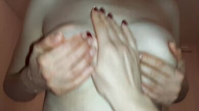 Masturbating our hairy pussies with loud moans and sweet orgasms with a vibrator - IkaSmokS