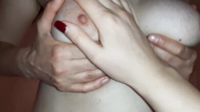Masturbating our hairy pussies with loud moans and sweet orgasms with a vibrator - IkaSmokS