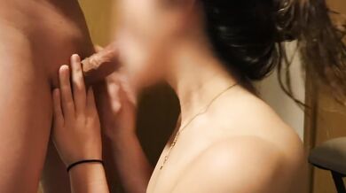 A perverted woman masturbates with a vibrator Then she gives a blowjob and does it from behind Of course she inserts it raw