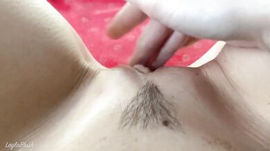 POV Teen pussy have ORGASM before school. WET
