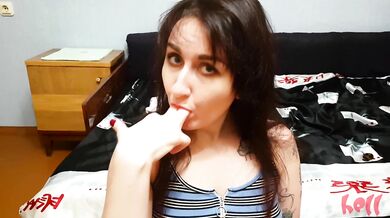 Play with spit and destroyed makeup