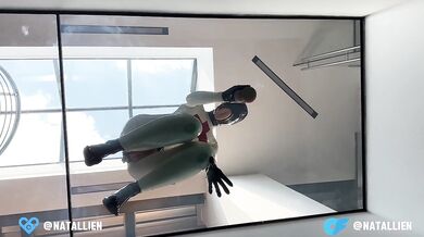 Dildo Riding Above You - latex outfit