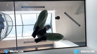 Dildo Riding Above You - latex outfit