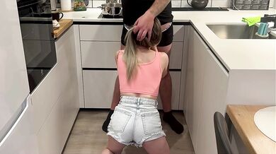 Day 88/365: I Want to Eat Your Cock, Suck Your Balls, and Drink Your Cum! Blowjob in the Kitchen