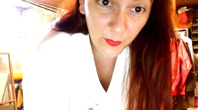 Your Italian giantess practices Karate in a cellar and crushes you under her dirty feet