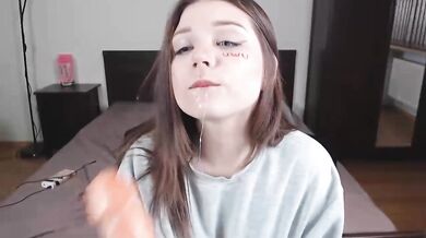 "Meow", drooling deep throat and my cute ass