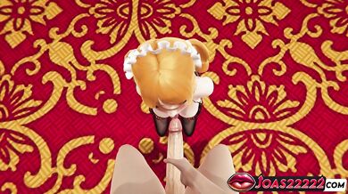 Festive Bunny Blowjob: Happy Christmas with Hot Anime Girl in Pantyhose, Tongue Licking, Titjob