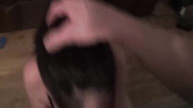 Step sister sucks my dick until I cum on her face