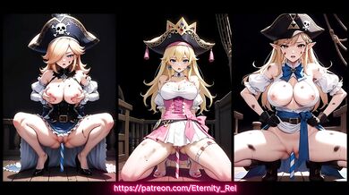 AI Generated - Hentai - Pirate Peach, Zelda, Rosalina (125)