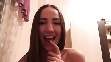 Kate Quinn in white stockings POV Blowjob to Leo Casanova's Big Cock