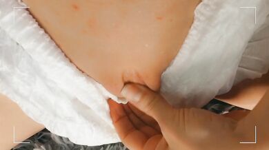 ABDL girl in diaper masturbates