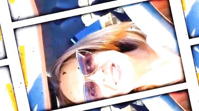 Little Linda in the car at the car wash