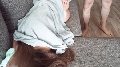 Her white socks and loud moans drive me crazy. Morning surprise for Paula.