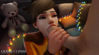 [compilation] Two blowjob Tracer and Mercy [Overwatch] [Grand Cupido]