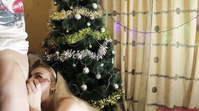 New Year's Eve Blowjob And Fuck By a Teen Cute Girl & Cum In Mouth