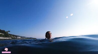 Naked mermaid let me swim with her and I filmed her