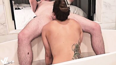 Big titty slut gets fucked and facialized