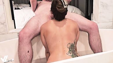 Big titty slut gets fucked and facialized