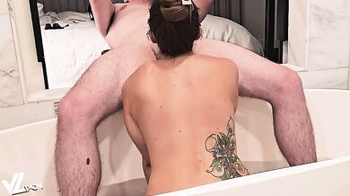 Big titty slut gets fucked and facialized