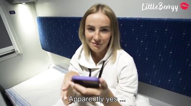 Horny student girl was fucked hard in the train