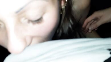 I licked her nipples and fucked her hairy pussy with my tongue so that I could cum in her mouth.