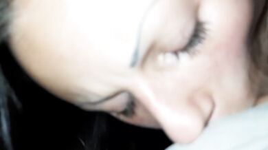 I licked her nipples and fucked her hairy pussy with my tongue so that I could cum in her mouth.