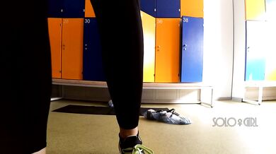 School locker room, innocent public masturbation