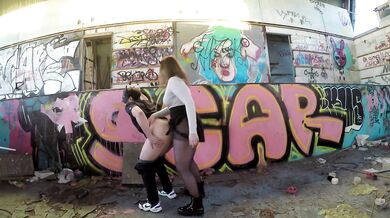 I dominate my husband in an abandoned pool