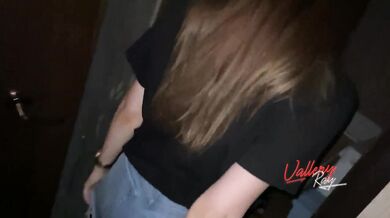 FUCKED SCHOOLGIRL ON PARTY AND CUM ON HER THONG