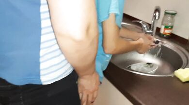 She fucked her friend passionately in the kitchen while no one is around - lesbian_illusion