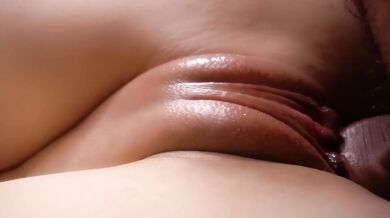 Tender friction very close up. Cumshot right on pussy