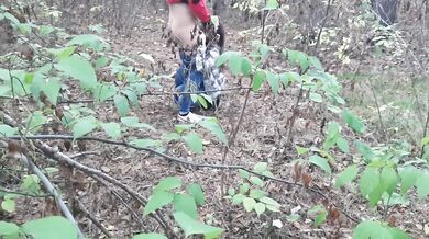  one girl pissed in the forest and how the second girl gave her cunnilingus