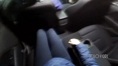 Uber driver almost caught me while I play pussy, public masturbating