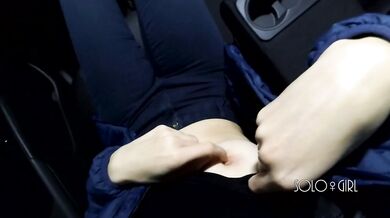 Uber driver almost caught me while I play pussy, public masturbating