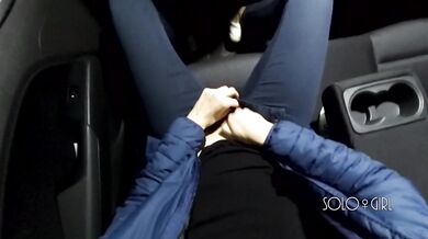Uber driver almost caught me while I play pussy, public masturbating