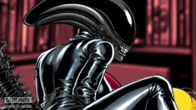 Black Latex: Married Housewife Marge Sinpsom Fucks Not Only Her Husband. Cartoon Parody