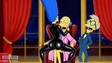 Black Latex: Married Housewife Marge Sinpsom Fucks Not Only Her Husband. Cartoon Parody